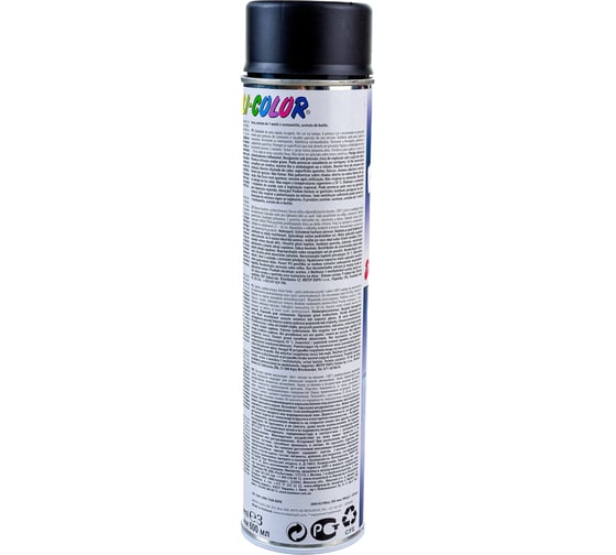 Универсальная акриловая эмаль DUPLI COLOR черная, матовая, 0.6 л 693878