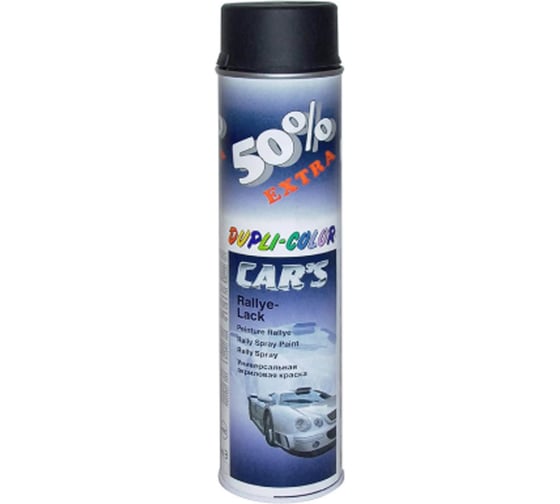 Универсальная акриловая эмаль DUPLI COLOR черная, полуматовая, 0.6 л 724961