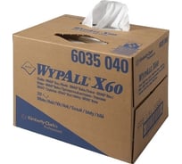 Протирочный материал Kimberly-Clark WypAll X60 упаковка BRAG Box, белый 6035
