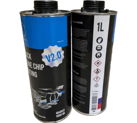 Антигравийное антикоррозийное покрытие RoxelPro ROXONE черный, 1 л 464843