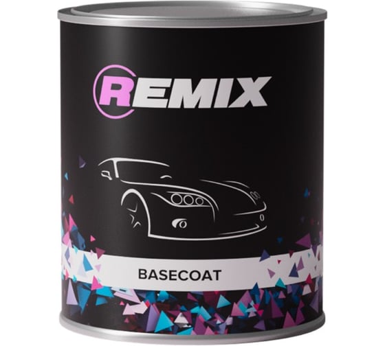 Базовая эмаль REMIX RR BASECOAT Chevrolet/Daewoo/Opel GAR/22C CARBON FLASH, GRAPHITSCHWAR/Черный перламутр 0,9л RR0GAR 1