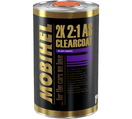Лак Mobihel Anti-Scratch HS бесцветный 2К, акриловый, банка 1 л 47155202