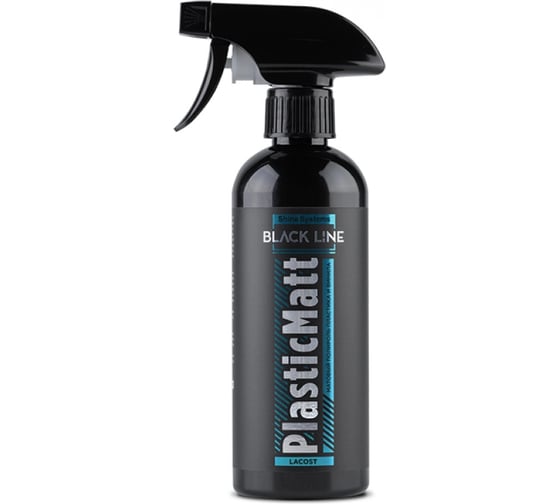 Полироль матовый для пластика и винила салона Shine Systems аромат Лакост, серия Black Line PlasticMatt Lacost, 400 мл SSBL965