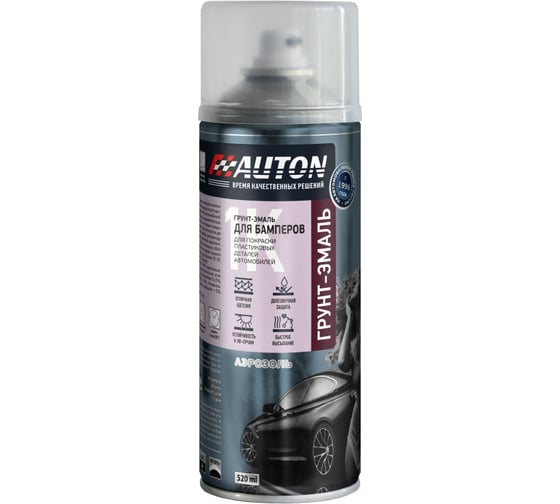 Грунт-эмаль для бамперов Auton Графит, аэрозоль, 520 мл, ATN-A07353