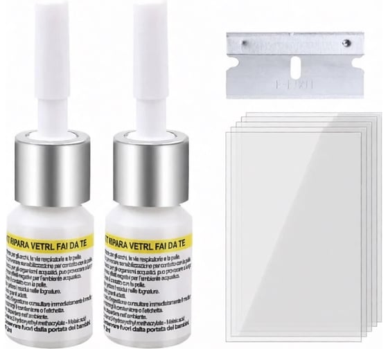 Комплект для ремонта лобового стекла BestRoom 2 тюбика, Комплект для стекла 2 шт.