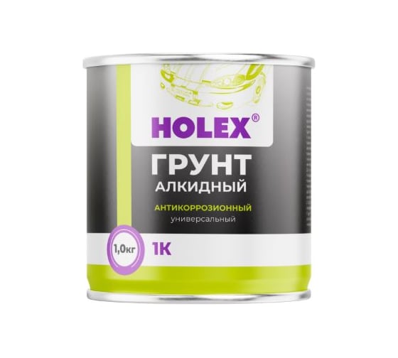 Грунт акриловый HOLEX 1К быстросохнущий белый 1кг HAS-244641