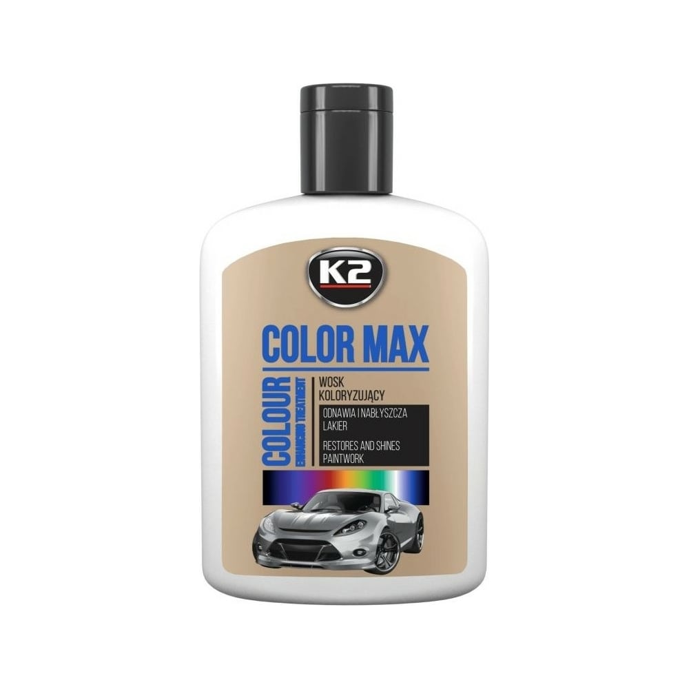 Полироль цветная с воском K2 COLOR MAX 200 мл белый EK020BI - выгодная  цена, отзывы, характеристики, фото - купить в Москве и РФ