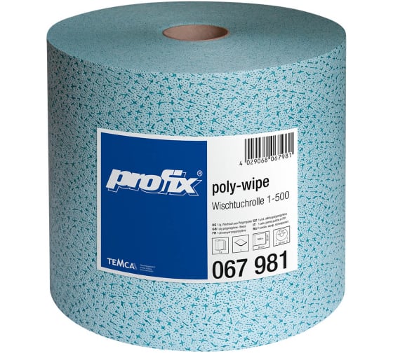 Нетканый протирочный материал Profix Poly Wipe в рулоне голубой 067981 1