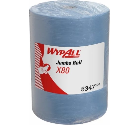 Протирочный материал Kimberly-Clark WypAll X80 голубой, синий 8347