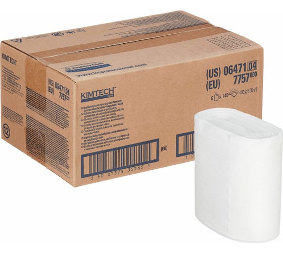 Протирочные салфетки Kimberly-Clark Kimtech Wettask DS, рулон белый 7757