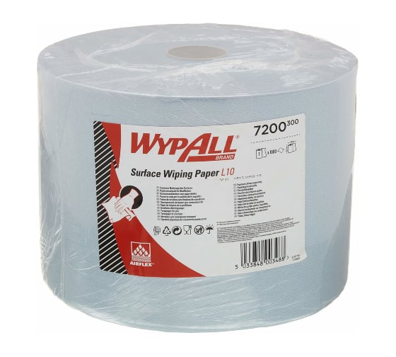 Протирочный материал для поверхностей Kimberly-Clark WypAll L10 рулон Jumbo, синий 7200
