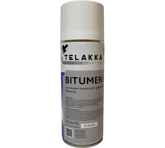 Очиститель битумных пятен Telakka BITUMEN Aero 400мл 4673763647049