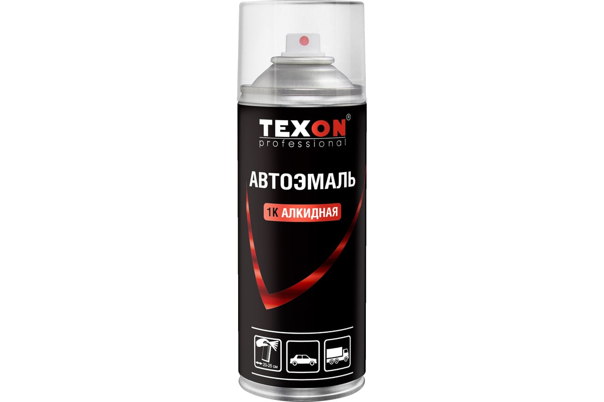 Автоэмаль TEXON 1К ремонтная, белая 201, аэрозоль 520 мл ТХ651628