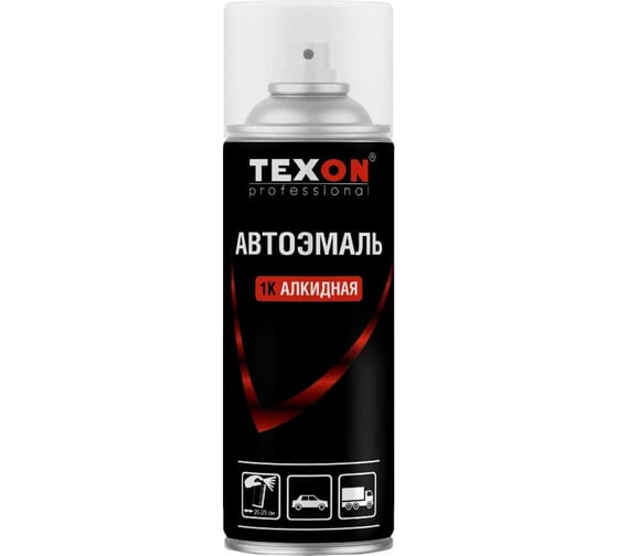 Ремонтная автоэмаль TEXON 1К белая 202, аэрозоль 520 мл ТХ651635 1