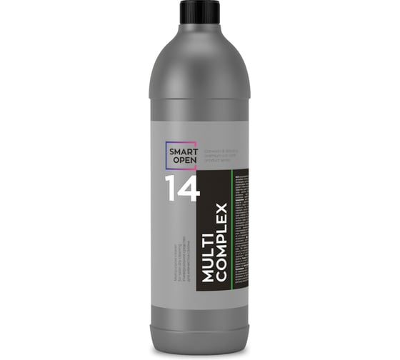 Универсальное средство для химчистки салона автомобиля, очиститель интерьера 14 Multicomplex, 1 л Smart Open 15141