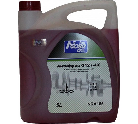 Антифриз NORD НОРД G12 1 кг красный -40 NRA166