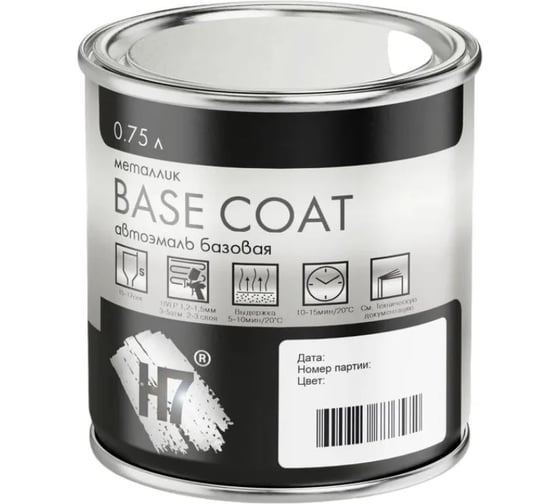 Автоэмаль металлик H7 RENAULT 632 GRIS BOREAL 0,75л 384295