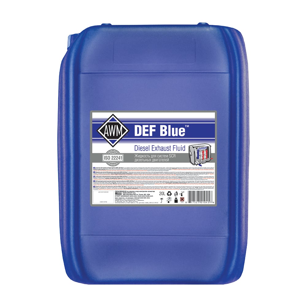Жидкость для систем SCR диз. двиг. AWM DEF BLUE мочевина п/э 430700006 20л/21.80кг (1)