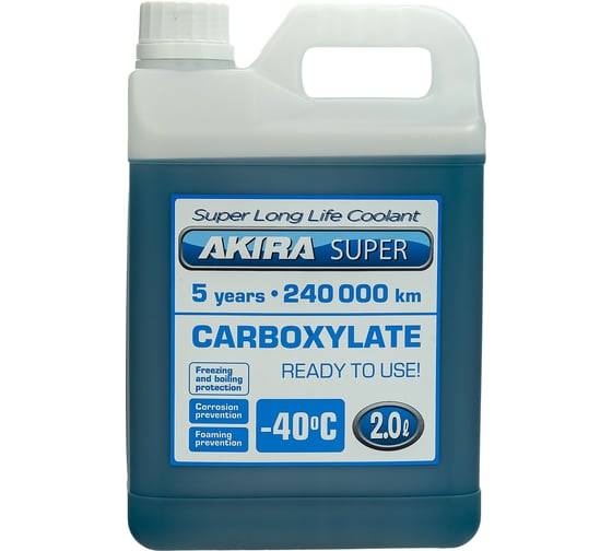 Готовый антифриз SUPER LONG-LIFE COOLANT BLUE AKIRA 2 л AS109