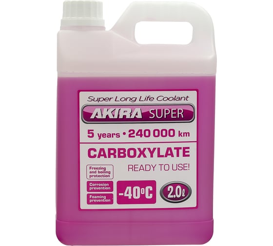 Готовый антифриз SUPER LONG-LIFE COOLANT PINK AKIRA 2 л AS108