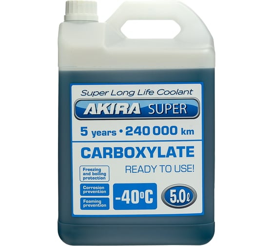 Готовый антифриз SUPER LONG-LIFE COOLANT BLUE AKIRA 5 л AS111