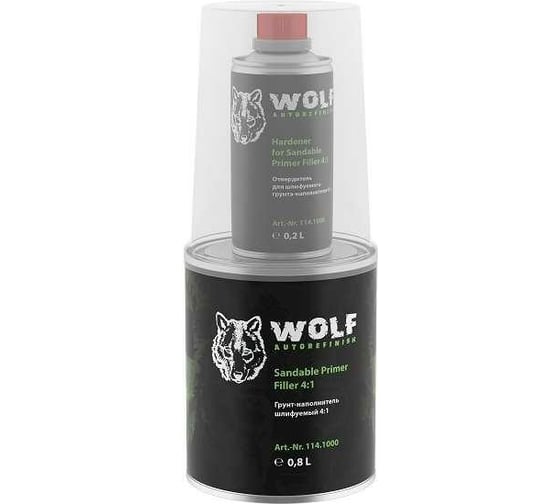 Грунт-наполнитель WOLF 2K (0,8л+0,2л), комплект 8735 114.1000