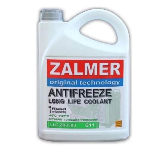 Антифриз ZALMER Antifreeze ZR3500 LLC G11 зеленый -35С, 5кг ZR35G005 1