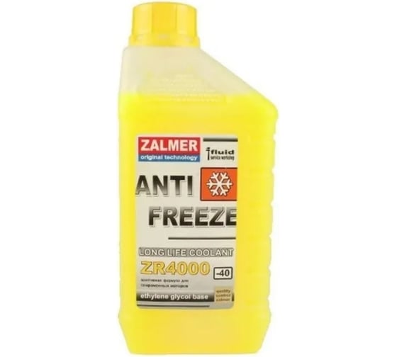 Антифриз ZALMER Antifreeze ZR4000 G11 LLC желтый -40С, 1кг ZR40Y001 1