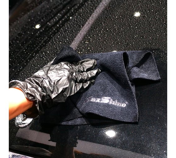 Микрофибра MaxShine 1104040B черная, 40x40см 330 гр/м2, 5 шт. 052372