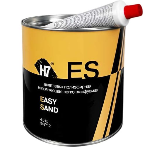 Шпатлевка полиэфирная наполняющая легко шлифуемая H7 Easy Sand 4кг Н7 243712