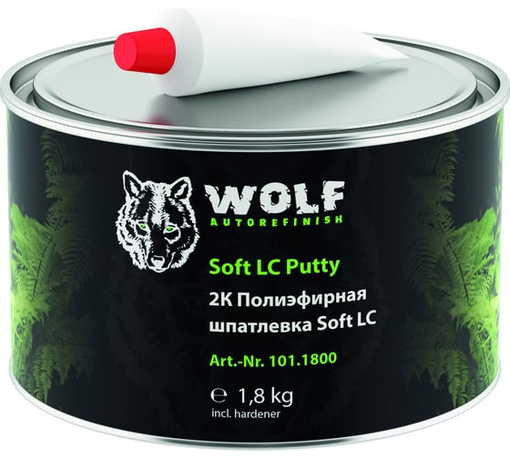 Полиэфирная шпатлевка WOLF Soft LC 8735 1.8 кг + отвердитель 101.1800 1