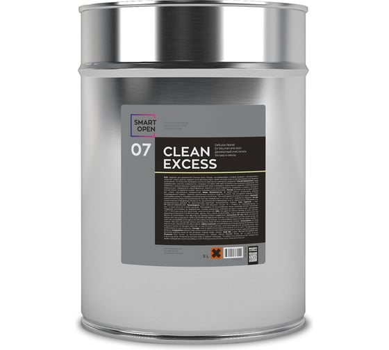 Деликатный очиститель битума и смолы очиститель кузова Smart Open антибитум CLEAN EXCESS 07 5л 15075жб 1