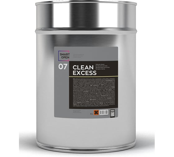 Деликатный очиститель битума и смолы очиститель кузова Smart Open антибитум CLEAN EXCESS 07 5л 15075жб 1