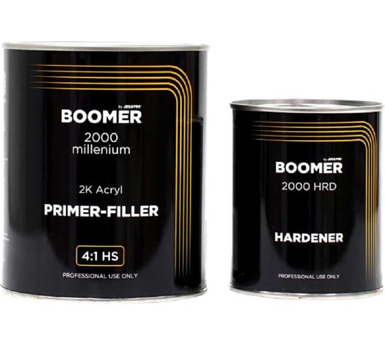Грунт-наполнитель акриловый BOOMER MILLENIUM 4:1, серый, 0.8+0.2 л 2000/1 grey