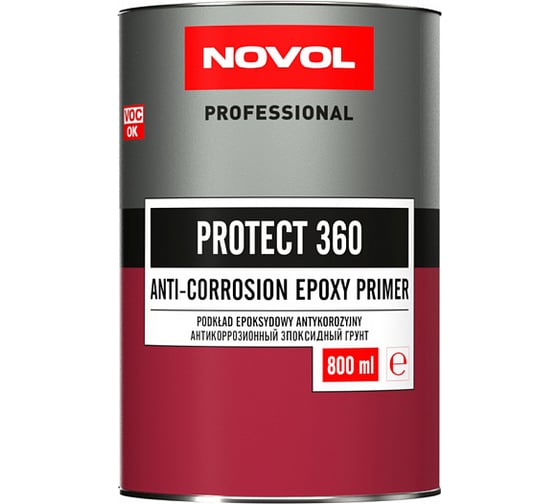 Грунт эпоксидный NOVOL черный+отвердитель 0,8л+0,8л PROTECT 360 91594-35865