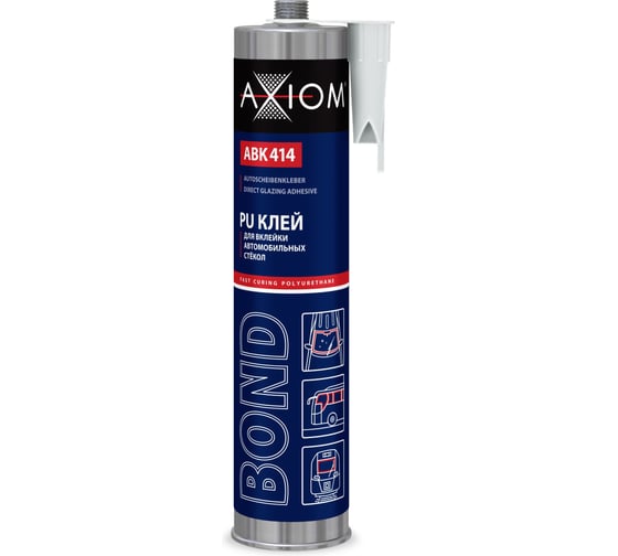 Клей пониженной вязкости для вклейки автомобильныx стёкол AXIOM PU 280 мл, ABK414