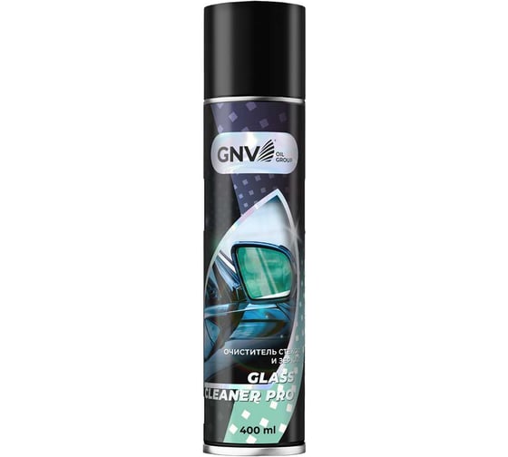 Очиститель стекол, зеркал и фар автомобиля GNV Glass Cleaner Pro, зеркал и фар автомобиля, аэрозоль 400 мл GCC9261230080086600400