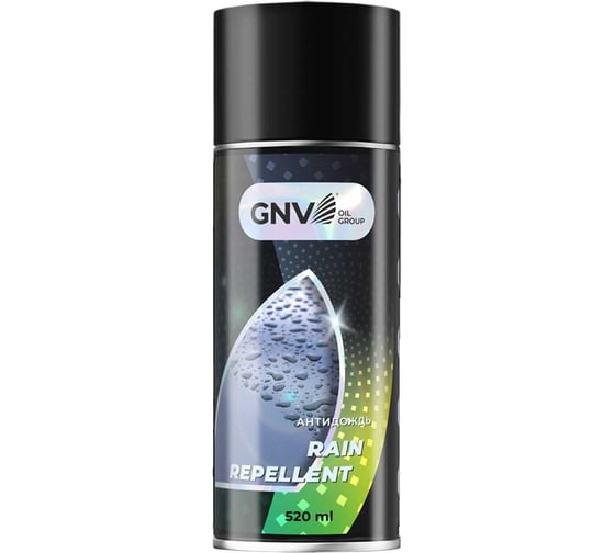 Антидождь для стекол, зеркал и фар автомобиля GNV Rain Repellent аэрозоль, 520 мл GRR9221218080086200520