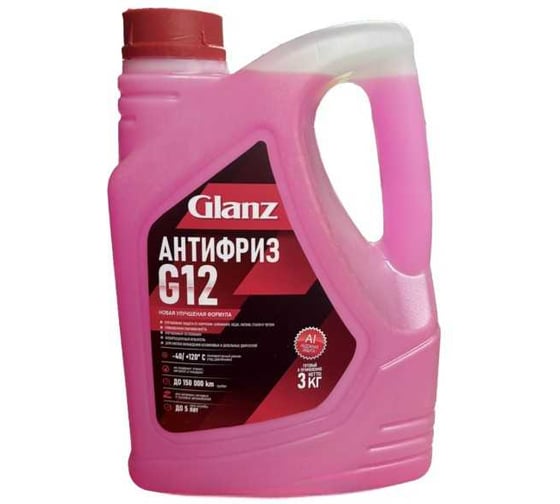 Антифриз Glanz G12 (красный) 3 кг GL-023 1