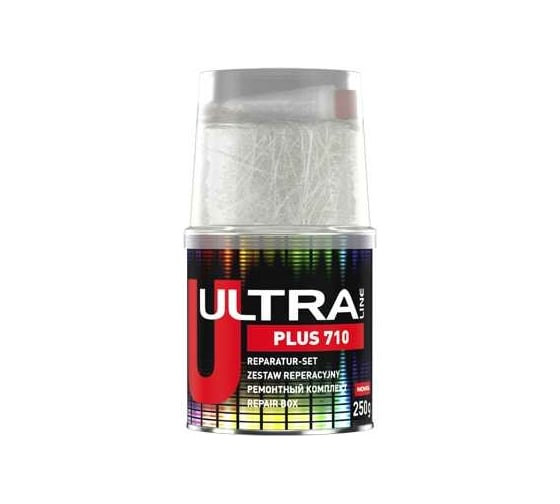 Набор для ремонта пластика NOVOL ULTRA PLUS 710 шпатлевка+стекломат+отвердитель 91108