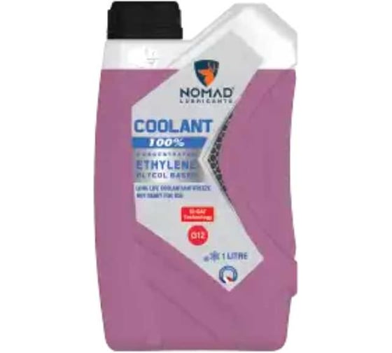 Антифриз-концентрат NOMAD Long Life Coolant/Antifreeze G12 100%, красный, 1 л 33572