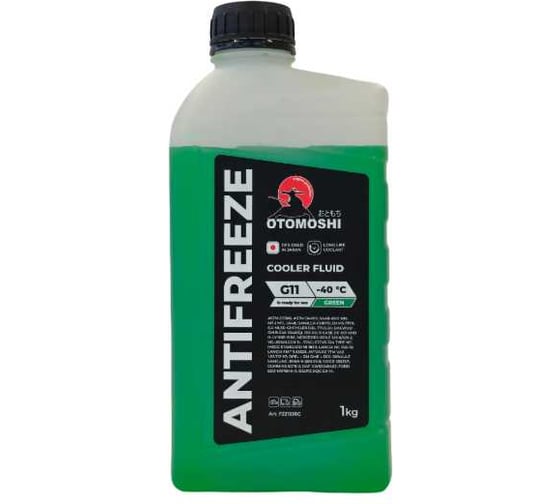 Антифриз Otomoshi COOLER FLUID G11 -40 °C, зеленый, 1 кг F221536G