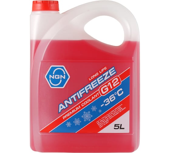 Антифриз NGN G12-36 ANTIFREEZE, 5 л V172485318