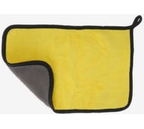 Салфетка для автомобиля Cartage микрофибра, 350 г/м2, 20х30 cм, желто-серая 5179744