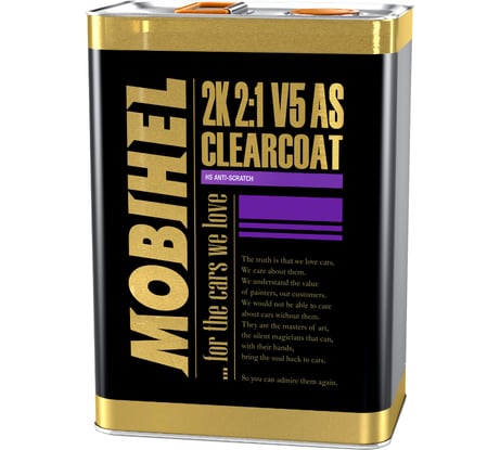 Бесцветный лак MOBIHEL V5 AS 2К HS 2:1, 5 л 40026404