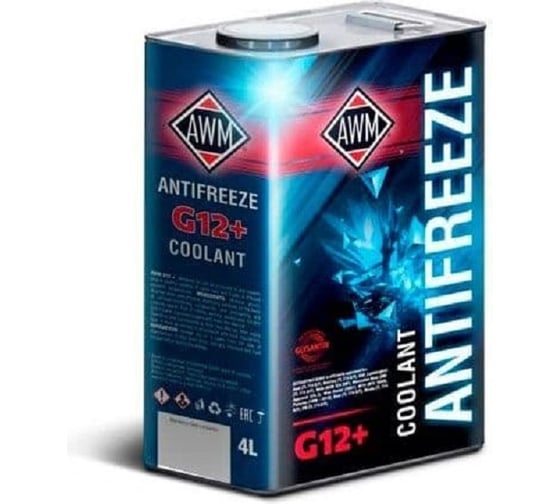Антифриз AWM Ready Mix G-12+ красный, в мет. канистре 4 л 430208038 1