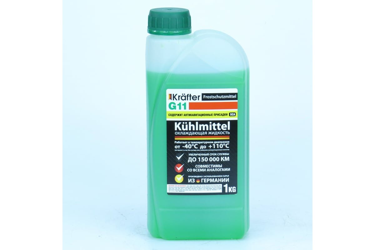 Антифриз Krafter Furth KRAFTER G11, 1кг зеленый 601207