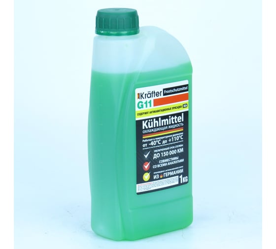 Антифриз Krafter Furth KRAFTER G11, 1кг зеленый 601207
