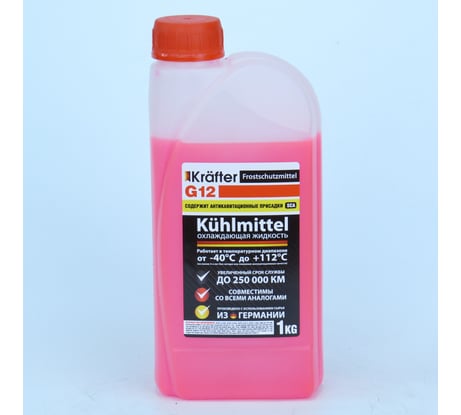 Антифриз Krafter Furth KRAFTER G12, 1кг красный 601191
