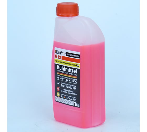 Антифриз Krafter Furth KRAFTER G12, 1кг красный 601191